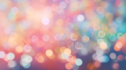 Fototapete - Generative AI : Abstract bokeh lights with soft pastel light background illustration