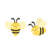 cute bee vector white background