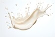 © Oksana - Milk or white cream splash 3d  illustration isolated on white background created  with Generative AI technology