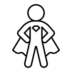 Fototapete - Man hero icon