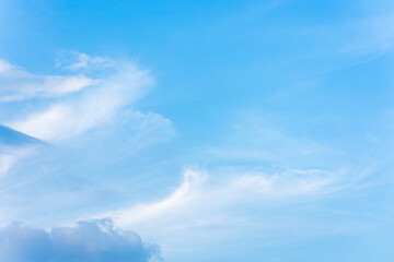 Blue sky and white clouds in the sky