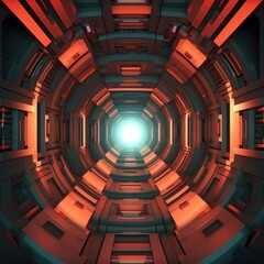 Wall Mural - Retro Futuristic Fractal Design Background