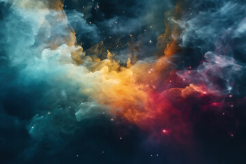 Poster - Abstract cosmic background, created with Generative AI technology