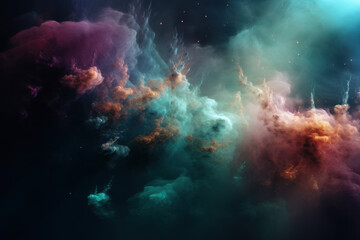Poster - Abstract cosmic background, created with Generative AI technology