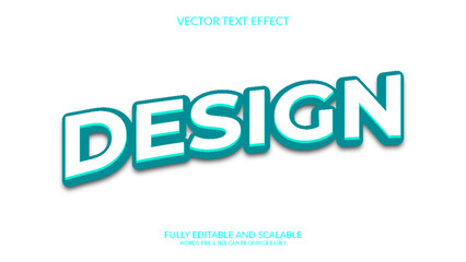 Wall Mural - Design 3D Fully Editable  Vector Eps Text Effect Template 