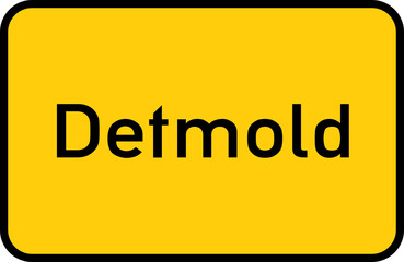 Wall Mural - City sign of Detmold - Ortsschild von Detmold