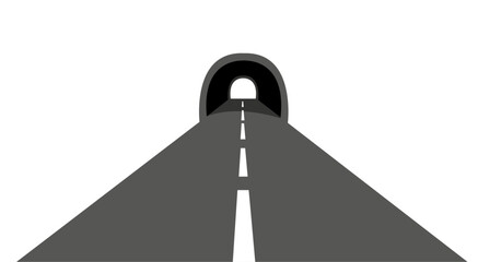 Train tunnel icon simple vector