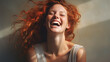 © PixelGuru - a close-up of a woman laughing with joy
