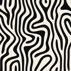 Wall Mural - black and white seamless pattern,zebra,line,AI generated