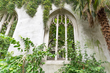 Wall Mural - An old abandoned church overgrown with nature. UK