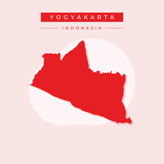 Wall Mural - Vector illustration vector of Yogyakarta map Indonesia