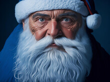 Serious Santa Claus Close-up, Generated By AI