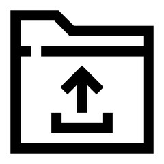 Poster - Upload icon. Internet technology concept. Icon in line style