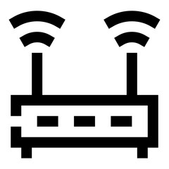 Poster - Access Point icon. Internet technology concept. Icon in line style