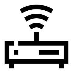 Poster - Modem icon. Internet technology concept. Icon in line style