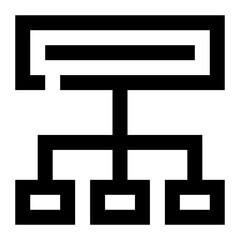 Poster - Flowchart icon. Internet technology concept. Icon in line style