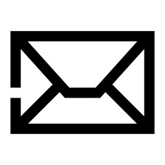 Poster - Mail icon. Internet technology concept. Icon in line style