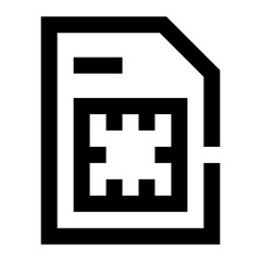 Poster - Sim Card icon. Internet technology concept. Icon in line style