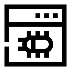 Poster - Bug icon. Internet technology concept. Icon in line style