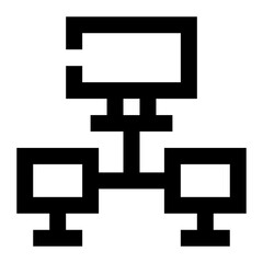 Poster - Computer Networking icon. Internet technology concept. Icon in line style