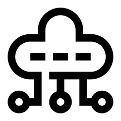 Poster - Cloud Computing icon. Internet technology concept. Icon in line style