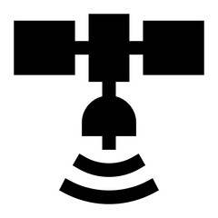 Poster - Satellite icon. Internet technology concept. Icon in line style