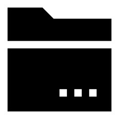 Fototapete - folder icon. internet technology concept. icon in line style