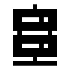 Poster - Database icon. Internet technology concept. Icon in line style