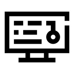 Poster - Access icon. Internet technology concept. Icon in line style