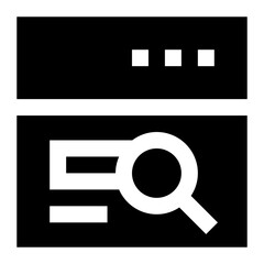 Poster - Search icon. Internet technology concept. Icon in line style