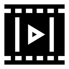 Poster - Video icon. Internet technology concept. Icon in line style