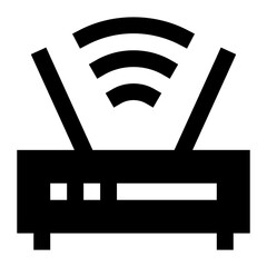 Poster - Router icon. Internet technology concept. Icon in line style