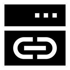 Poster - Link icon. Internet technology concept. Icon in line style