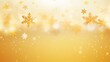 canvas print picture - Wunderschöner Hintergrund für Weihnachten in gelb mit Eiskristallen und Platzhalter für Webdesign und Drucksachen, ai generativ