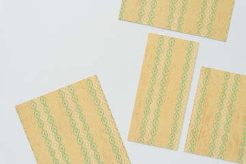 Sticker - paper tags with decorative pattern on blank paper