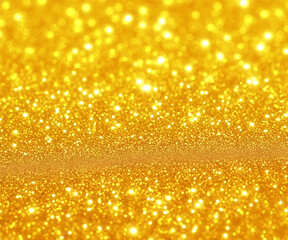 Gold light bokeh or glitter lights festive gold background