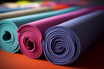 Yoga mat. Fitness equipment