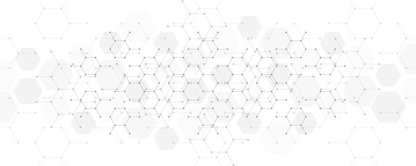 Wall Mural - Abstract design element with geometric background of hexagons shape pattern