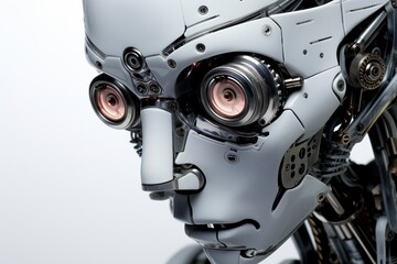 Poster - android robot isolated on white background.