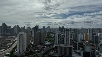 Sticker - Aerial of the modern buildings of Panama City during the daytime