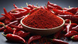 red hot chili pepper on black background.generative ai