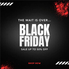 Wall Mural - Super sale black friday banner for social media post template. Good for promotion. editable vector eps 10 file format