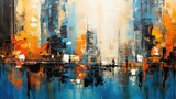 Fototapeta Nowy Jork - Abstract oil painting landscape background