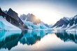 A hypnotize horizon of a glacier with arctic amobarbital sodium imbue AI Generated