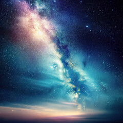 Wall Mural - the milky way showcases its sparkling stars, illuminating the darkness of space