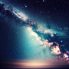 Wall Mural - the milky way galaxy captivates with its majestic beauty and mysterious allure