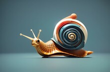 A Snail With A Camera On It Generative AI