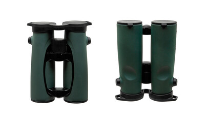 Wall Mural - Modern binoculars. An optical instrument for observation at long distances. Isolate on a white back.