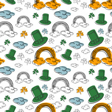 Leprechaun St Patrick's Day Pattern Print Men Long Robe