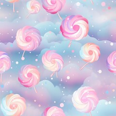 Wall Mural - background with stars and hearts